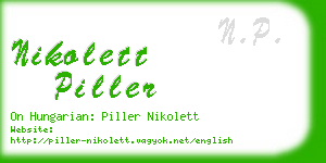 nikolett piller business card